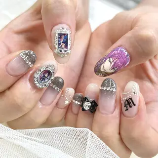 セミロング ネイル 池袋痛ネイル Nok. 渡辺のネイルデザイン