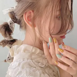 ネイル 𝕄𝕚𝕪𝕦🤍 自由が丘⌇パラジェルのネイルデザイン