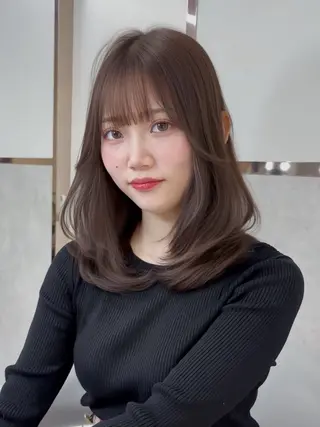 ミディアム カラー 【美髪矯正】 吉村　清志のヘアスタイル