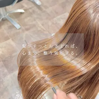 ロング カラー パーマ スパークヘア所属・大人女性の縮毛矯正/ 艶髪職人/馬渕樹のヘアスタイル