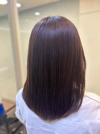 ミディアム カラー 髪質改善/縮毛矯正 ササキナツミのヘアスタイル