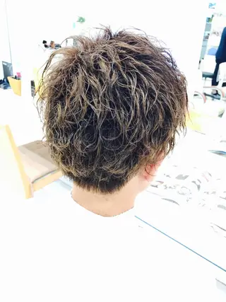 ショート パーマ メンズ はだゆうき @hadadan08のヘアスタイル