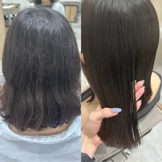 ミディアム 🌜韓国/艶髪/縮毛 /kokoro🌛のヘアスタイル