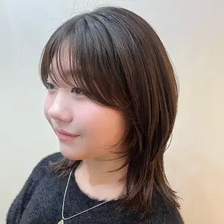 ミディアム ワンホンパーマ/ 菜月のヘアスタイル