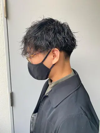 ショート パーマ メンズ 🟦ニュアンス/メン ズパーマ横浜🟦のヘアスタイル