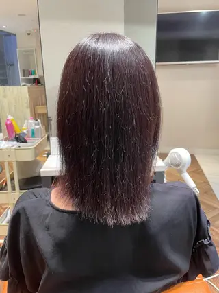 ミディアム カラー 頭から整える美容師 松田のヘアスタイル