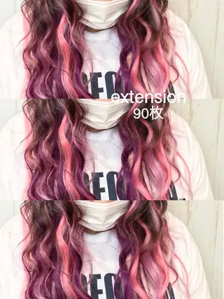 ロング カラー ヘアアレンジ R3 Eyelash RSKのマツエク・マツパデザイン