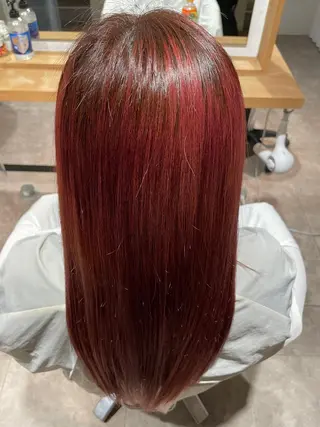 ロング カラー 切りっぱなしボブ/ 三瀬翔のヘアスタイル