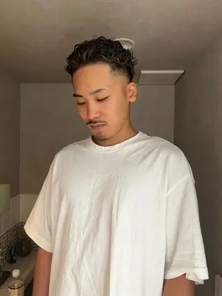 パーマ メンズ nishido ハイライト/海外ヘアのヘアスタイル