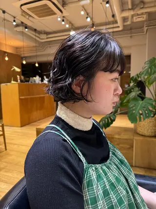 ショート パーマ ボブ/ショート 吉田竣のヘアスタイル