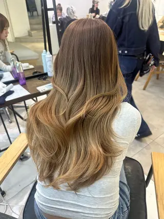 ロング 🎀韓国レイヤー特化 🎀ベージュ/ミクのヘアスタイル