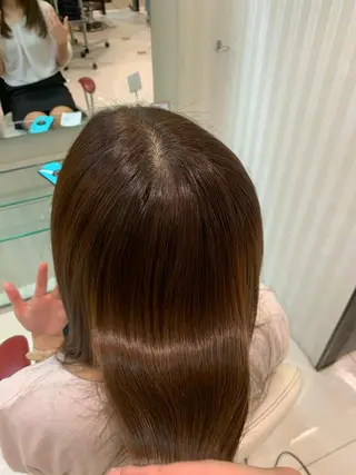 セミロング パーマ 縮毛矯正/似合わせ EARTH岐阜髙橋のヘアスタイル