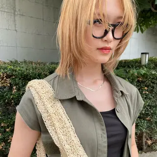 セミロング カラー ヘアアレンジ GARDEN omotesando所属・タキウエ ナナホのヘアスタイル