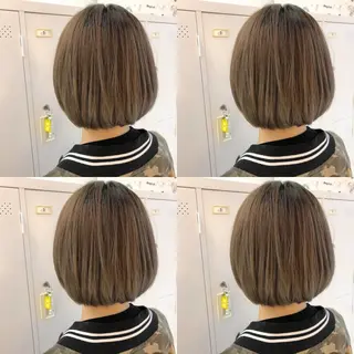 カラー ショート/ボブ/ 白髪ぼかし/しんやのヘアスタイル