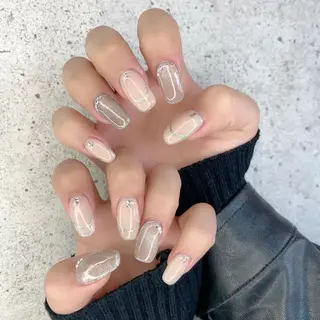 ロング カラー パーマ ヘアアレンジ メンズ キッズ ネイル マツエク・マツパ アイブロウ Salon Ｋのネイルデザイン