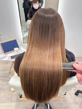 ロング 山崎結菜 🫧透明感カラーのヘアスタイル