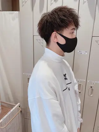 ショート パーマ ヘアアレンジ メンズ メンズZina代表 田端 麗治のヘアスタイル