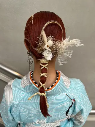 ロング カラー ヘアアレンジ 透明感カラー、 アレンジ/miyuのヘアスタイル