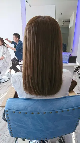 セミロング パーマ カラー 中嶌 健一のヘアスタイル