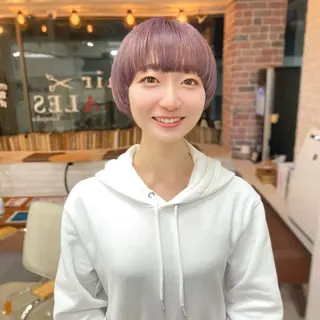 ショート カラー ウルフレイヤー エクステ/kokiのヘアスタイル