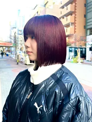 ショート カラー ハイトーン/ウルフ/ レイヤー/Asukaのヘアスタイル