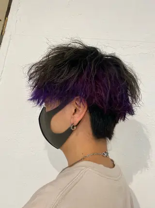 ショート パーマ メンズ 腰越 麻奈のヘアスタイル