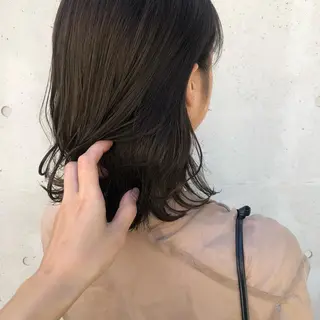 セミロング カラー ヘアアレンジ 酸性縮毛矯正🧴韓国 レイヤー/髪質改善のヘアスタイル