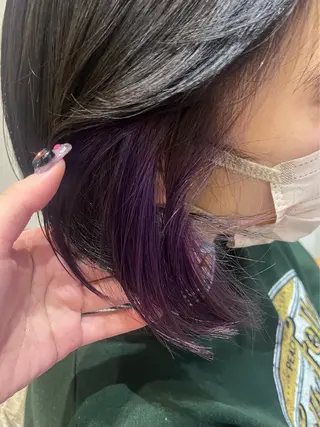 ミディアム カラー 藤田 詩織のヘアスタイル