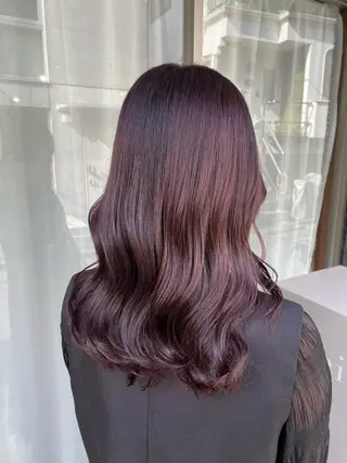 ミディアム カラー グレージュ/透明感/ 韓国ヘア/RISAのヘアスタイル