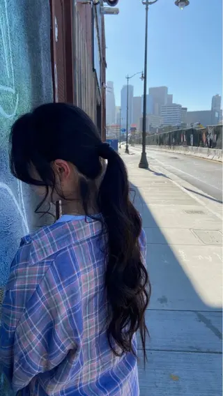 ロング 難波 千夏のヘアスタイル