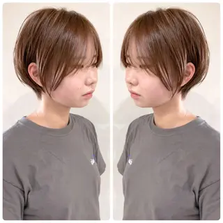 ショート カラー 京都大人女性ショート 徒歩1分/秋山のヘアスタイル