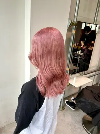 ロング カラー ヘアアレンジ トレンドモテカラー 🩷色落ちまで可愛くのヘアスタイル