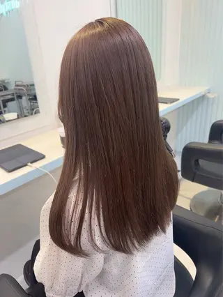 セミロング カラー 🥞ベージュ系カラー 【すずきりほ】🥞のヘアスタイル