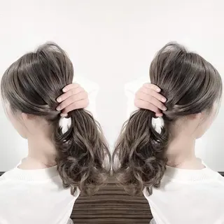 ロング カラー パーマ ✖️リーアキト LEEAKITO✖️のヘアスタイル