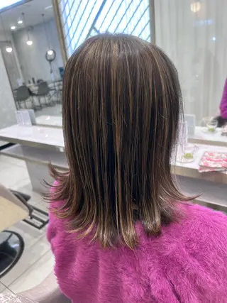 ミディアム カラー 渡辺　亮/ 白髪ぼかし/髪質改善のヘアスタイル