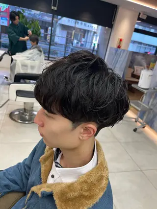 ショート パーマ メンズ ブリーチパーマ🌍 正木天のヘアスタイル