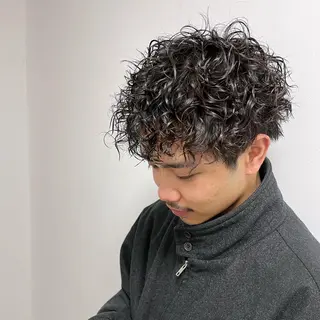 ショート パーマ メンズ Utata literie所属・嵯峨 大地/パーマ/ ハード系/特殊系のヘアスタイル