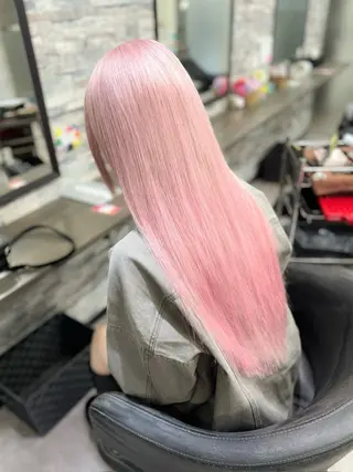 ロング ハイトーンエクステ 🎩カズキ🎩のヘアスタイル