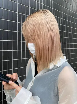 カラー 鈴木直之/ハイトーン /ボブ/美髪矯正のヘアスタイル