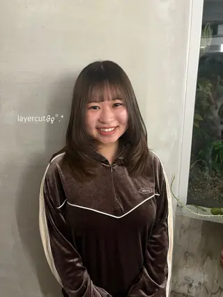 ミディアム Hair salon BOB所属・🎀︎maho/暖色 /レイヤーカット‎のヘアスタイル