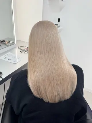 セミロング カラー ブリーチ/艶カラー 💎koharu💎のヘアスタイル