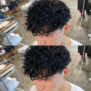 ミディアム パーマ 【メンズ職人】 ✂️佐藤友のヘアスタイル