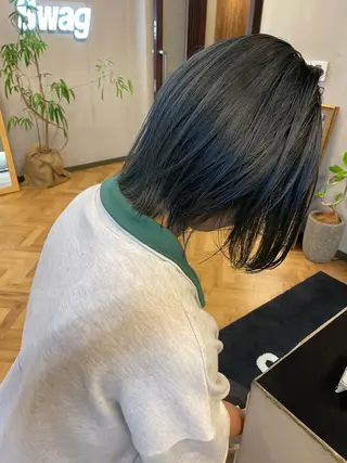 ミディアム カラー パーマ ヘアアレンジ メンズ キッズ ネイル マツエク・マツパ アイブロウ tatsumi/ボブ ウルフ/レイヤーのヘアスタイル