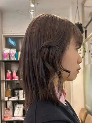 ミディアム カラー moeka 表参道のヘアスタイル