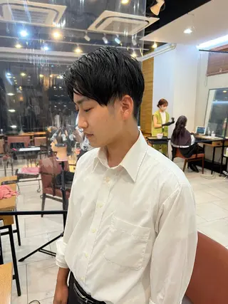 ショート メンズ メンズカット曲がる 縮毛矯正佐々木タクマのヘアスタイル