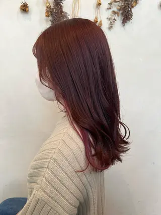 セミロング カラー シャンプーボーイセントラル所属・ミウラフウキ 髪質改善のヘアスタイル