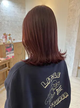 ミディアム カラー Agu hair time所属・time_ メラニーのヘアスタイル