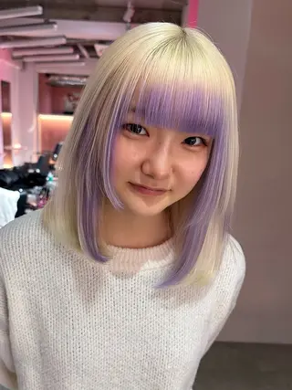 ミディアム ブリーチカラー 特化/MAHIROのヘアスタイル