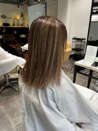 ミディアム 福田 秀好のヘアスタイル