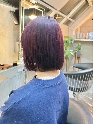 ミディアム カラー 髪質改善/ボブ/ ハイトーン❣️yuiのヘアスタイル